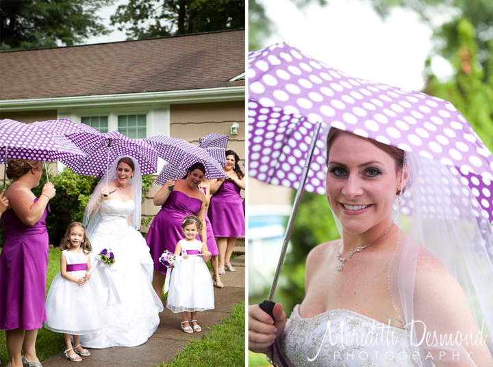 Ploka Dot Umbrellas and Bridesmaids