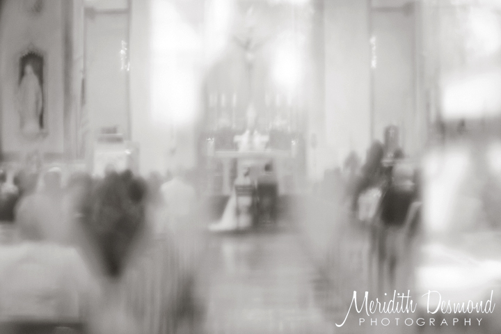 St Agnus Church through stained glass