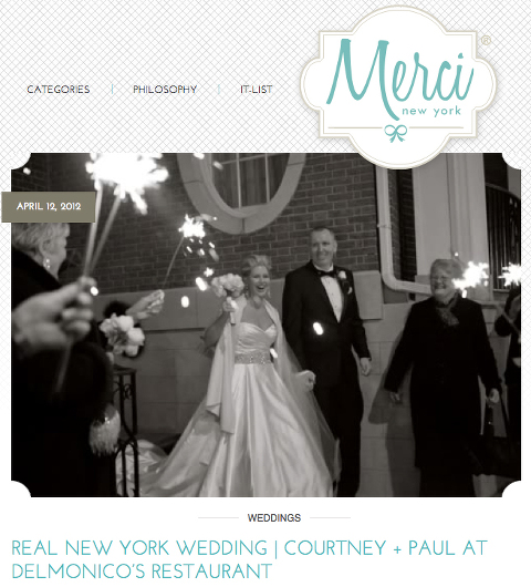 Delmonico's NYC wedding