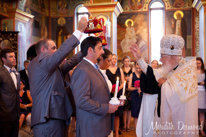 Bride and groom at Russian wedding