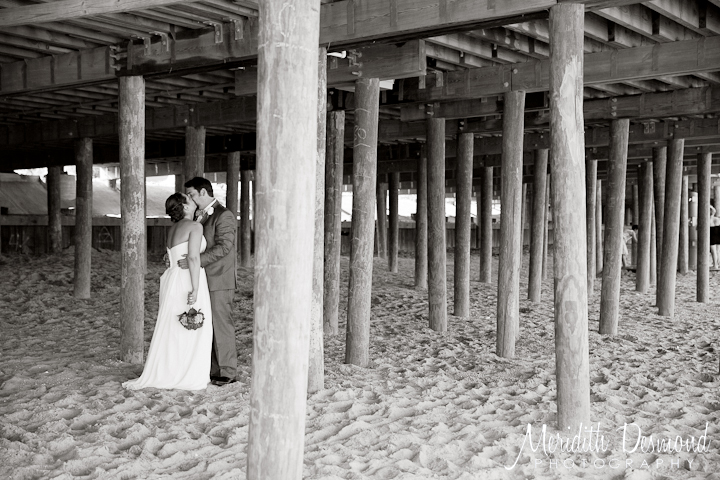 pier village wedding photo