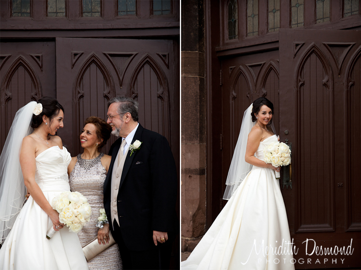 Bride outside of Church 